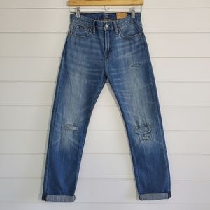 Polo Ralph Lauren The Sullivan Slim Distressed‎ Style Jeans. Size: 14